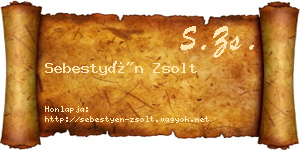 Sebestyén Zsolt névjegykártya